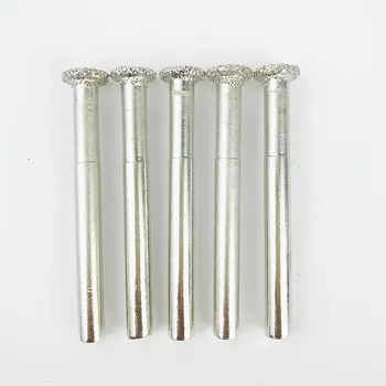 DIATOOL 5шт # 8 Вакуумные паяные алмазные заусенцы, роторный инструмент для камня, бетона, гравировальные биты